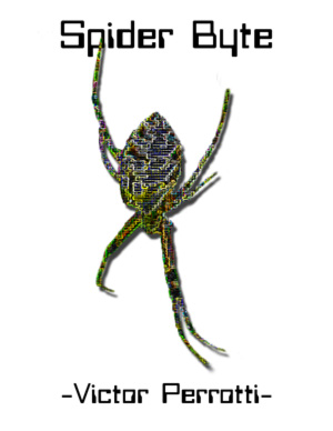 electronical looking spider on cover of Spider Byte chapbook